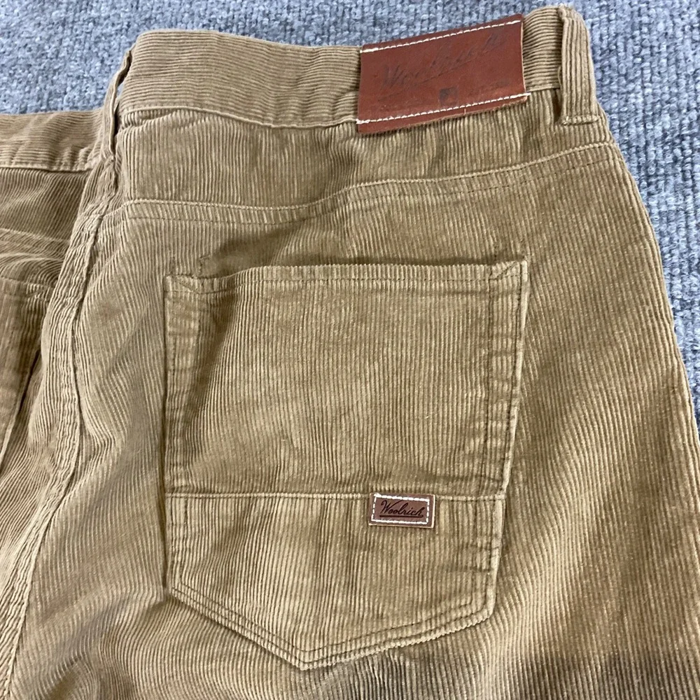 Woolrich Corduroy Pants Mens 34x34 Brown Straight Leg Cotton Casual Outdoor